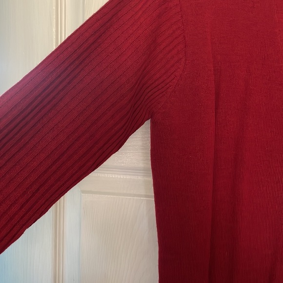 Long sleeve red sweater dress by Ease Sport size PM w/ built in coverlet NWT - Picture 2 of 6